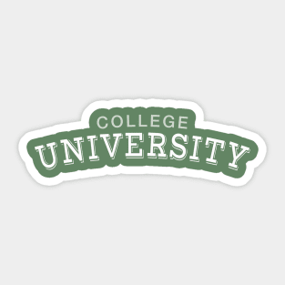 College University Sticker